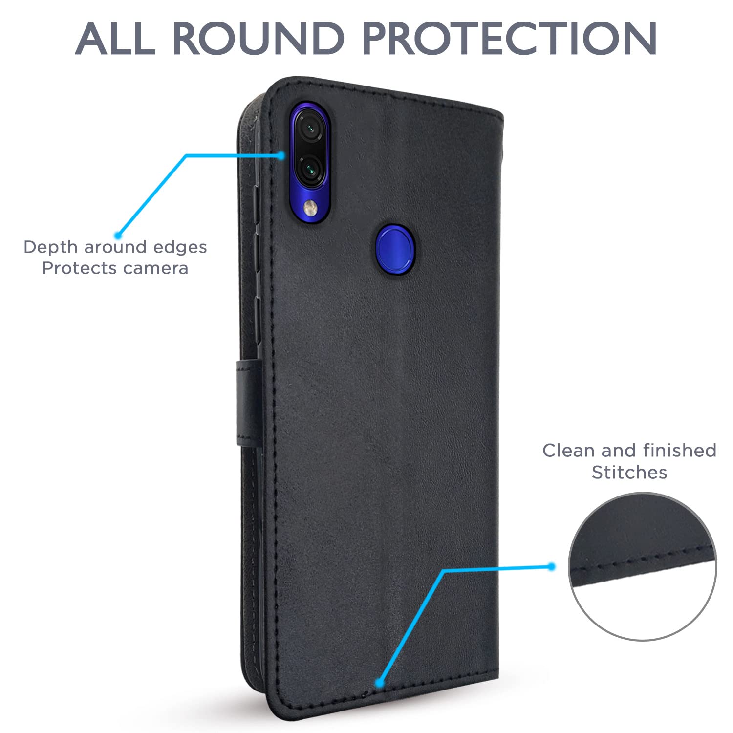 Pikkme Redmi Note 7/Note 7 Pro/Note 7s black wallet flip cover – photo 4