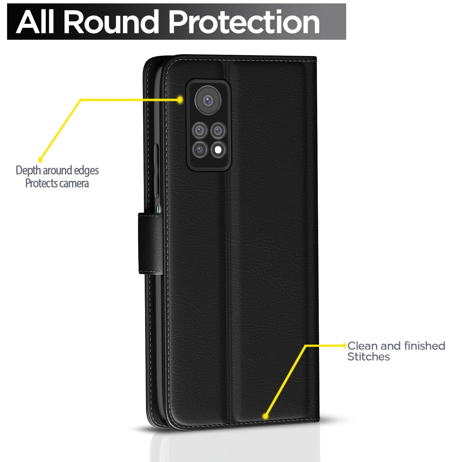 Pikkme black wallet flip cover for Redmi Note 11 Pro/Pro Plus 5G – photo 4