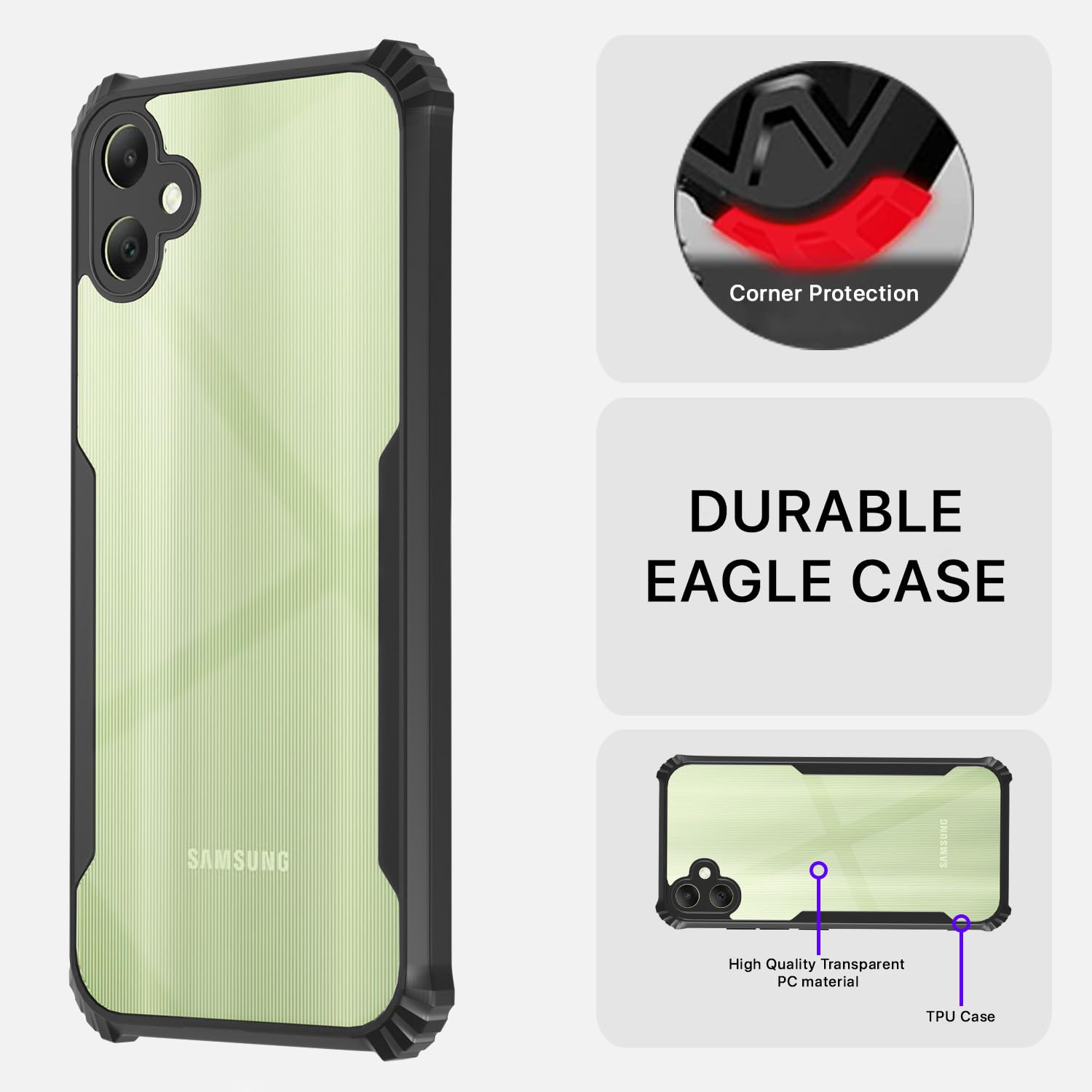 Samsung A05/M05/F05 phone cover in black by Pikkme – photo 5