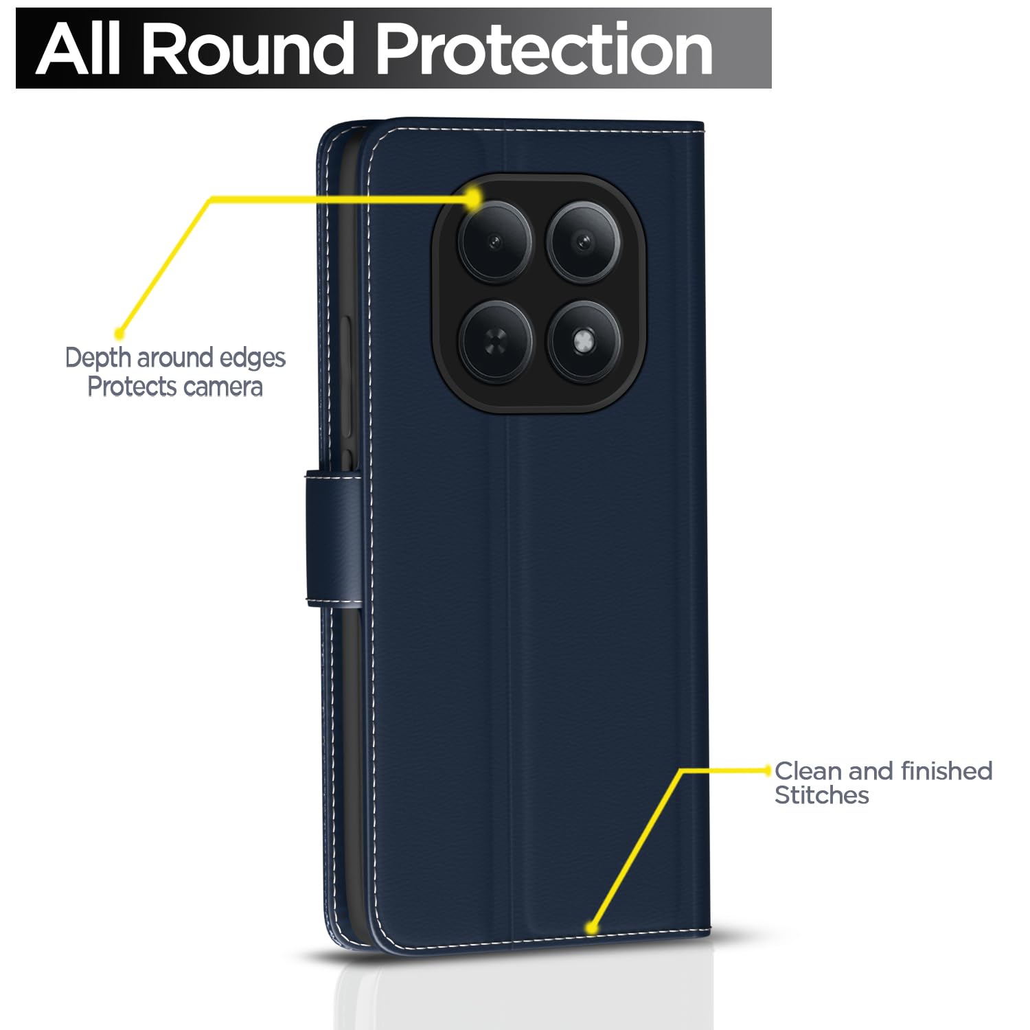 Pikkme blue Wallet wallet flip cover for Redmi Note 15 5G – photo 4