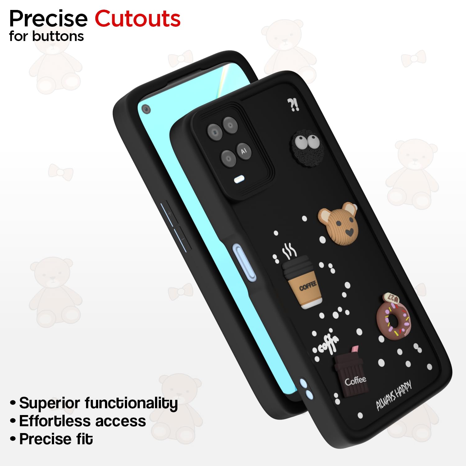 Pikkme Oppo A54/3D black mobile back cover – photo 6