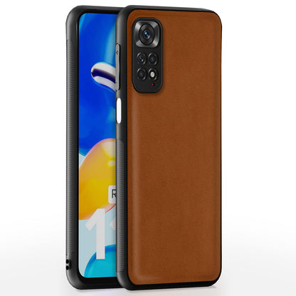 Redmi Note 11/Note 11s Leather phone cover in camel by Pikkme