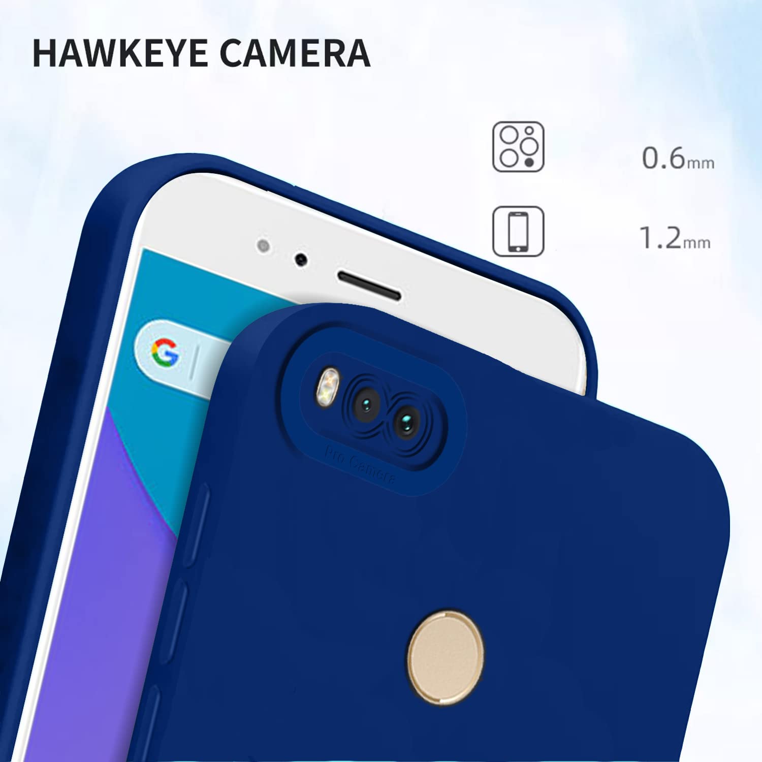 Pikkme Mi A1 Liquid Silicone blue back cover – photo 6