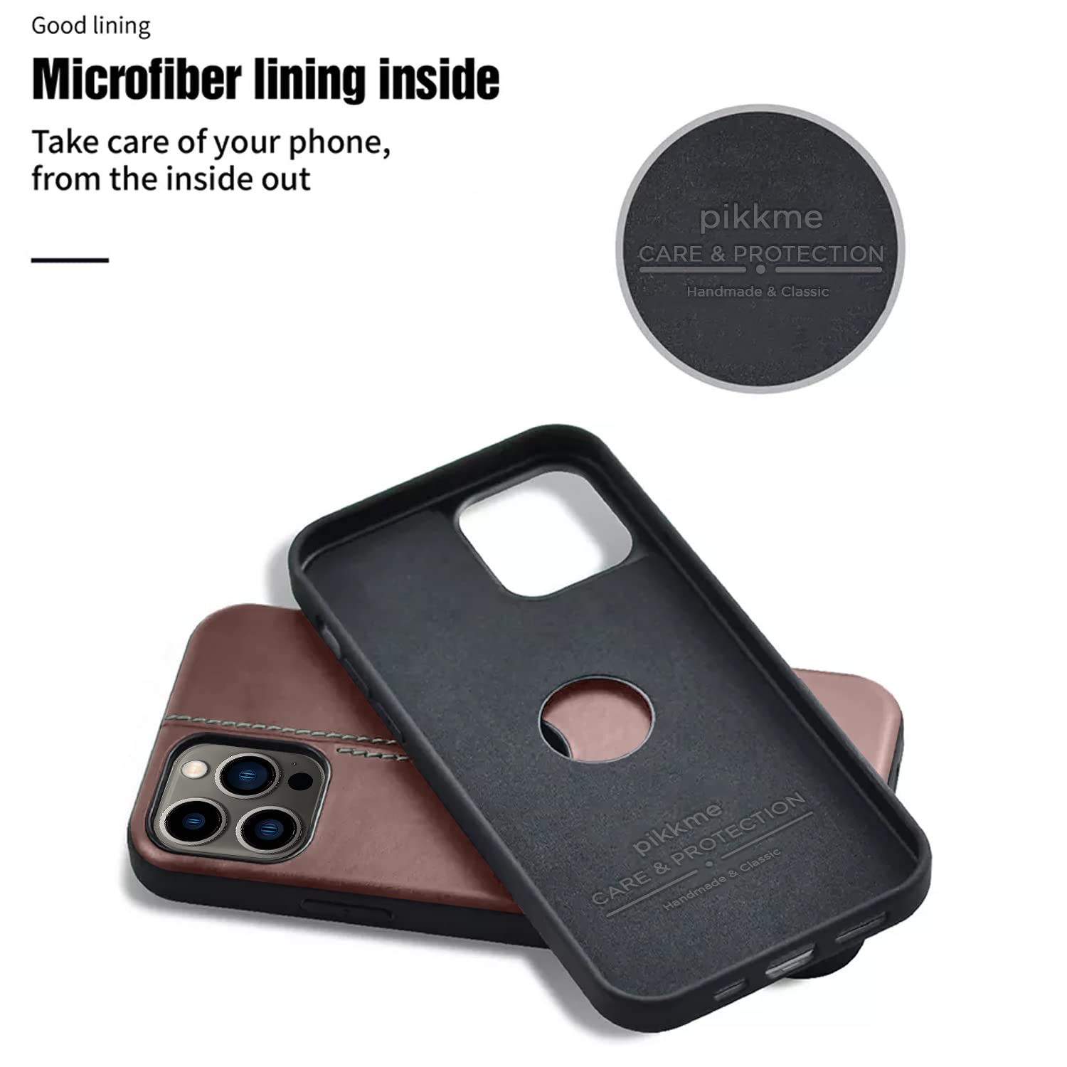 Pikkme brown Leather phone cover for iPhone 13 Pro – photo 3