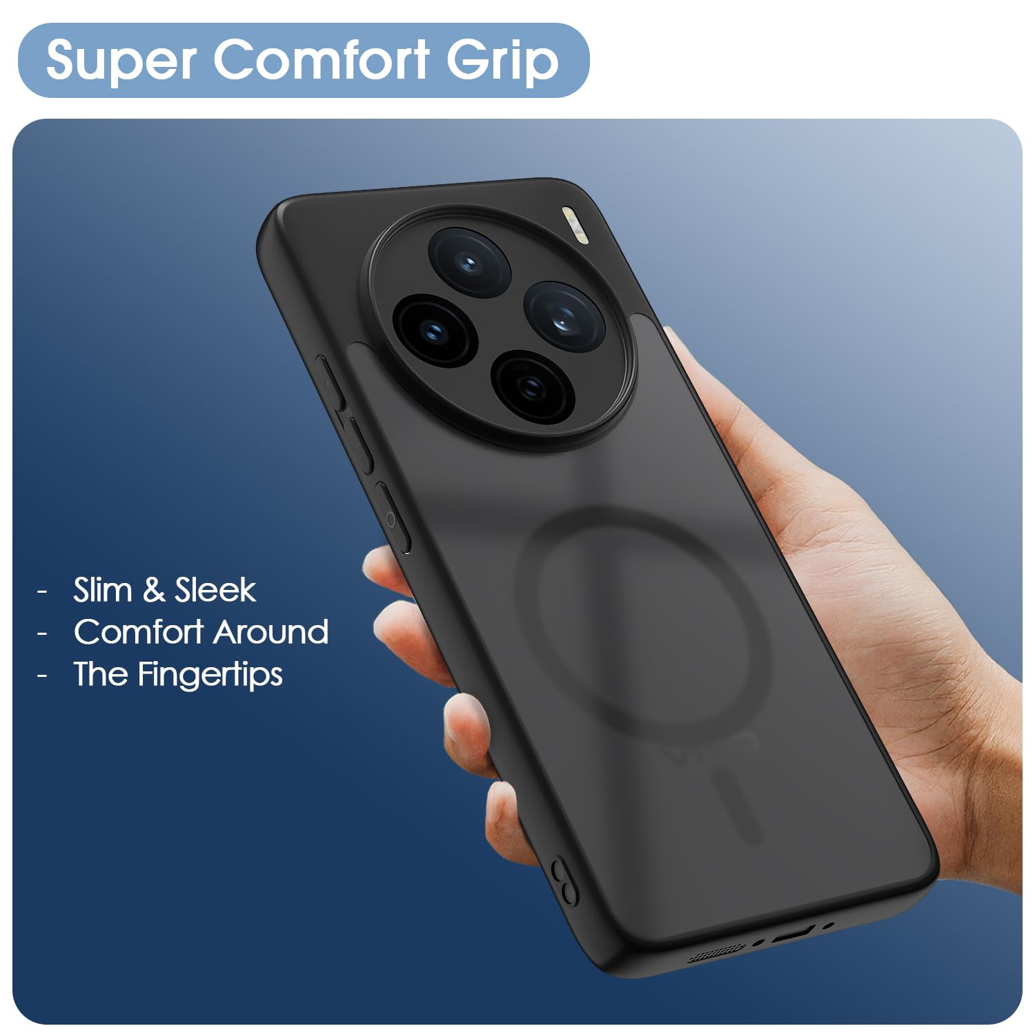 Vivo X200T 5G phone cover in black smoke mag-safe by Pikkme – photo 6
