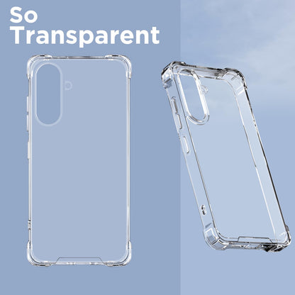 Pikkme Samsung Galaxy A55 5G  PC + TPU Crystal Clear Transparent Back Cover (Transparent)