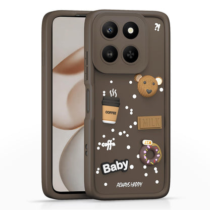 Pikkme brown mobile back cover for Honor X7d 5G/3D