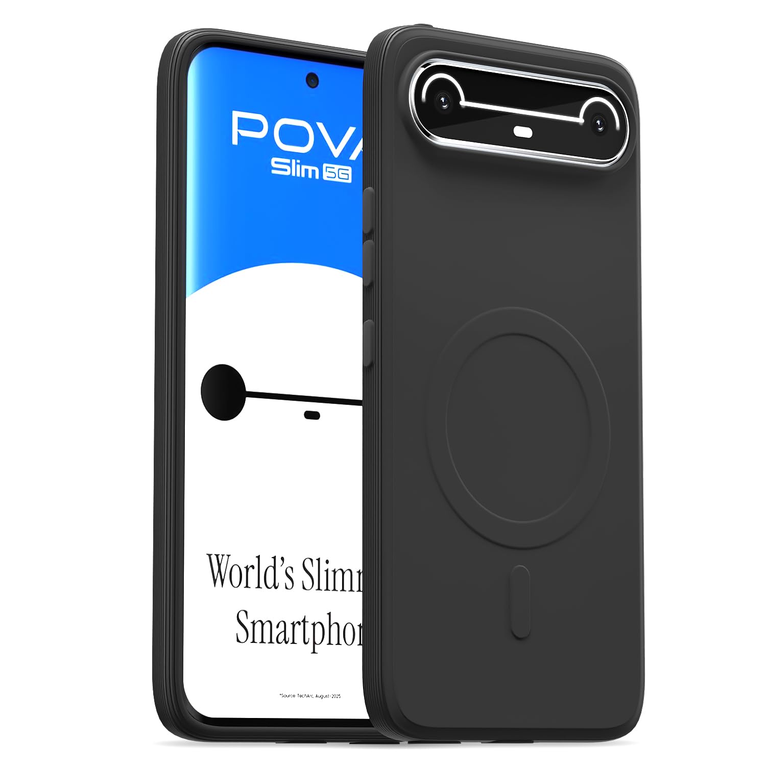 Pikkme black MagSafe phone cover for Tecno Pova