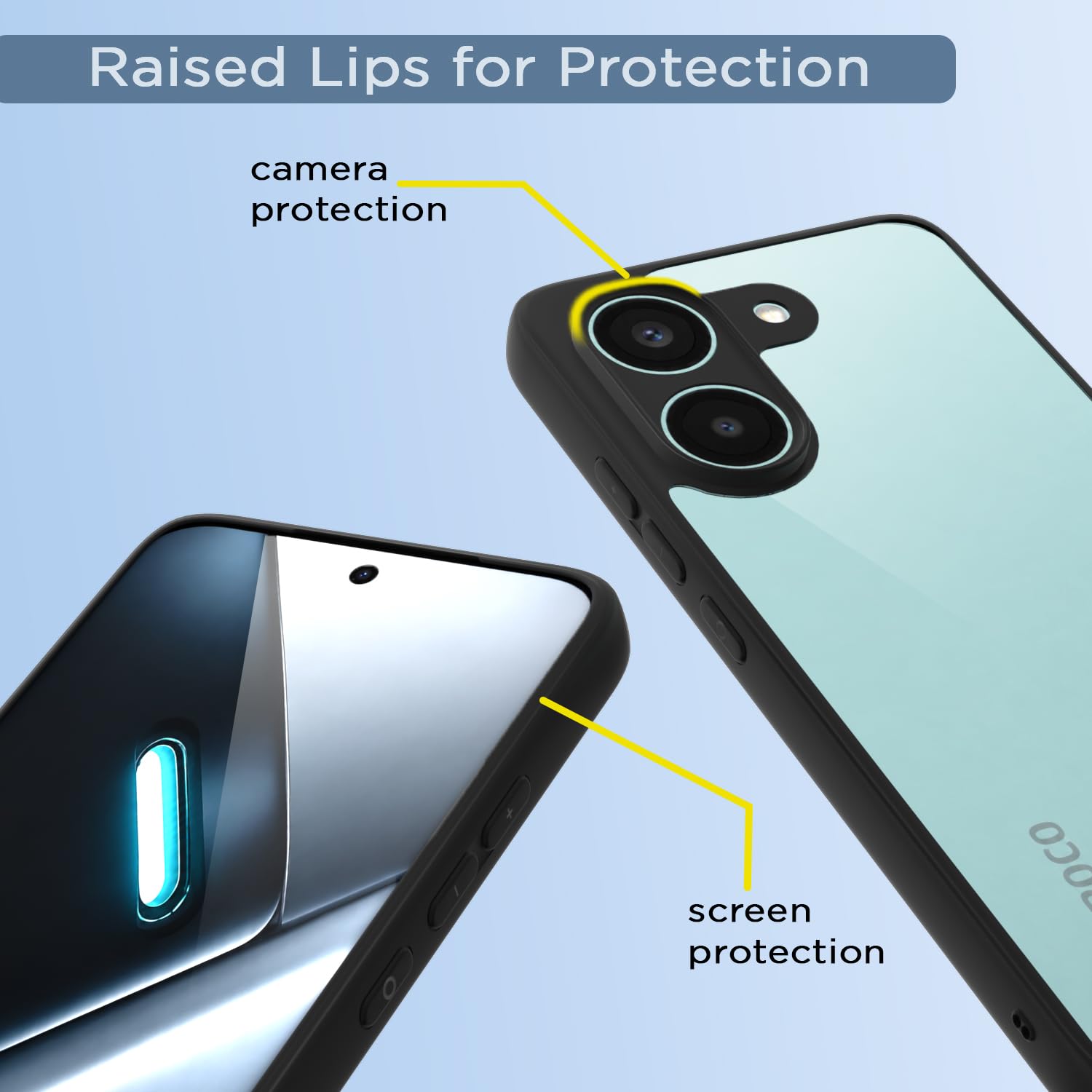 Pikkme black Hybrid mobile back cover for Poco X8 Pro 5G – photo 4