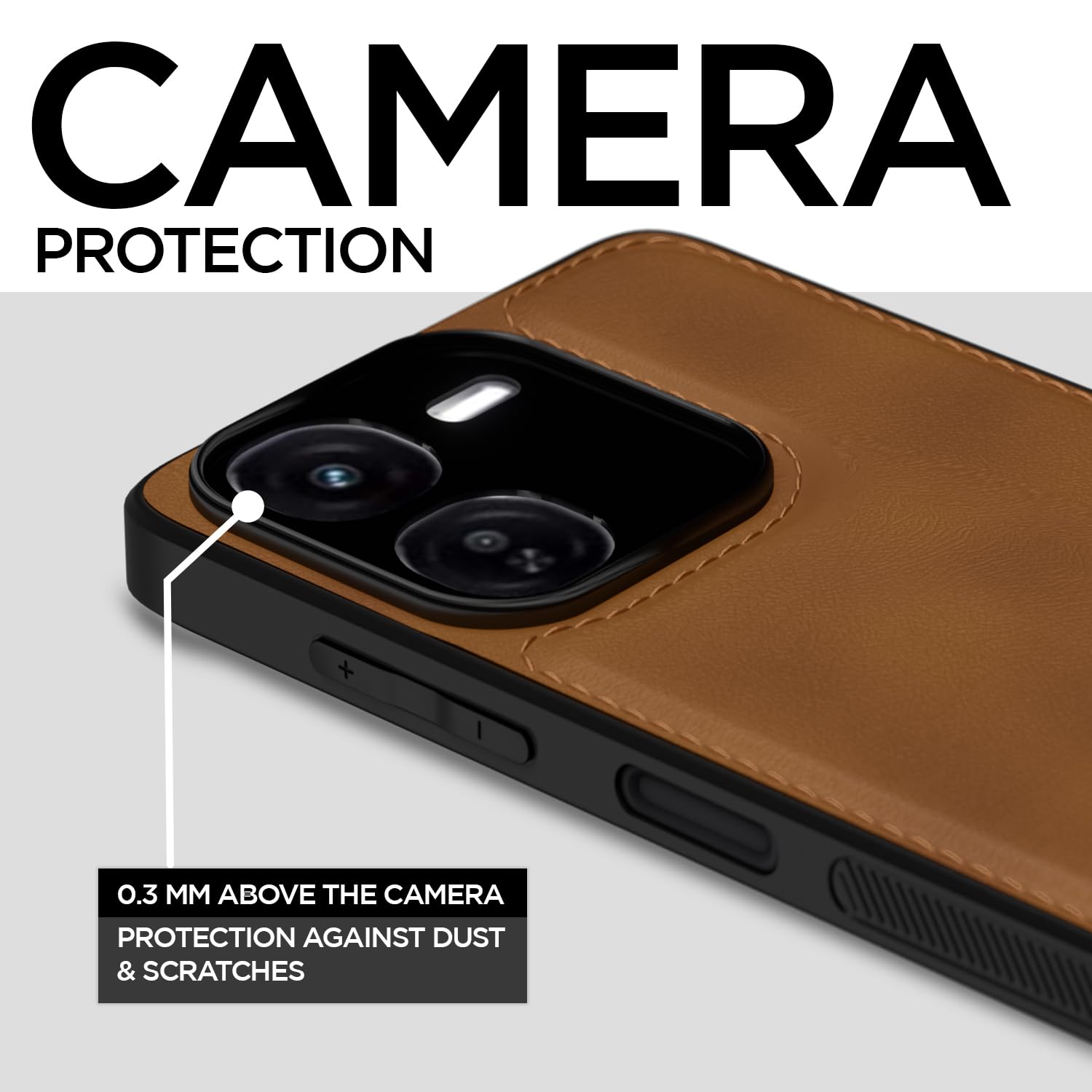 Pikkme iQOO Z9X 5G Leather Back Case | Brown