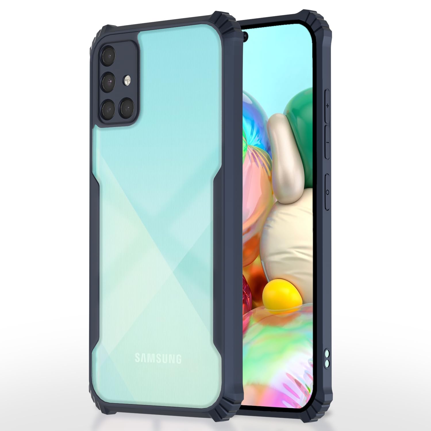 Pikkme Samsung A71 Hybrid blue back cover