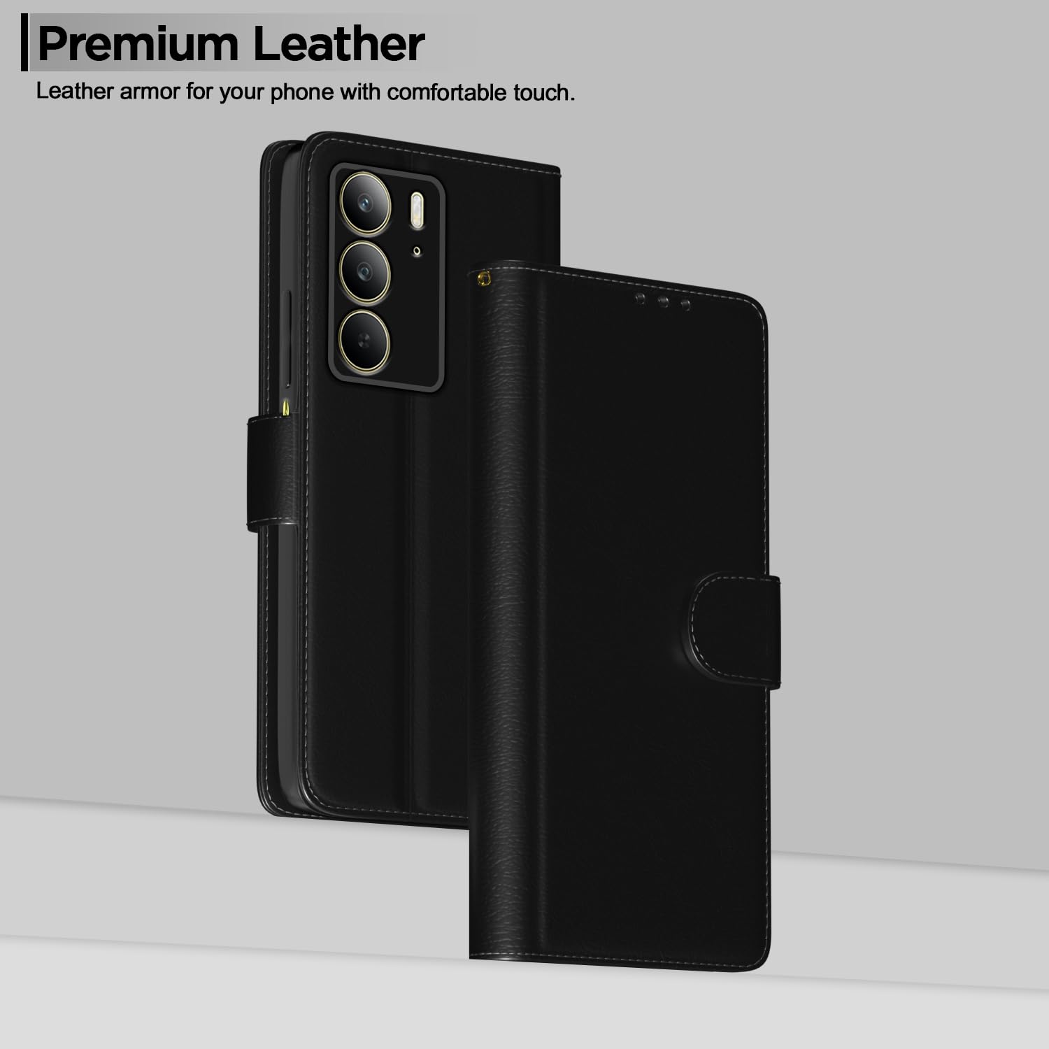 Pikkme black Wallet wallet flip cover for Realme C75 – photo 2