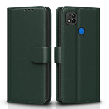  Redmi 9 Green Vintage Flip Cover
