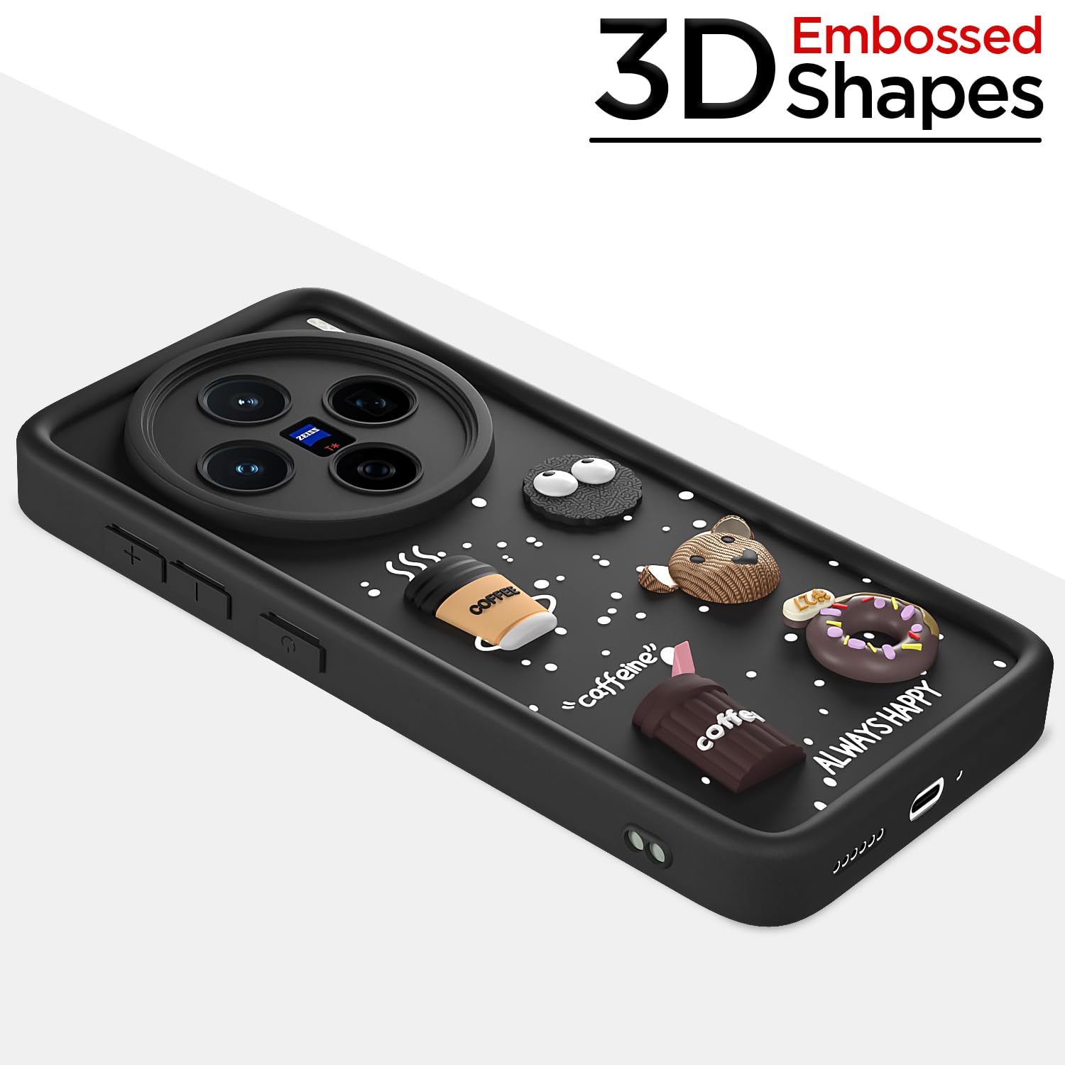 Pikkme Vivo X200 5G/3D Silicone black mobile cover – photo 3