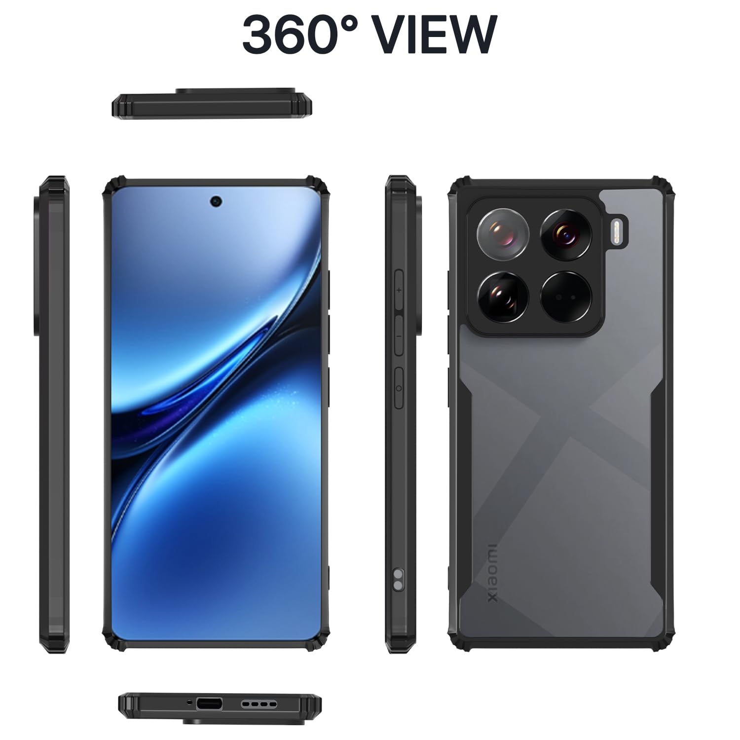 Black Clear phone cover for Xiaomi 15 Pro 5G – Pikkme – photo 3