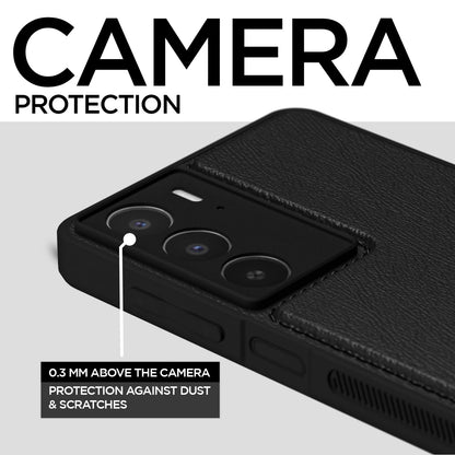 Realme C75 Leather mobile back cover in black by Pikkme – photo 3