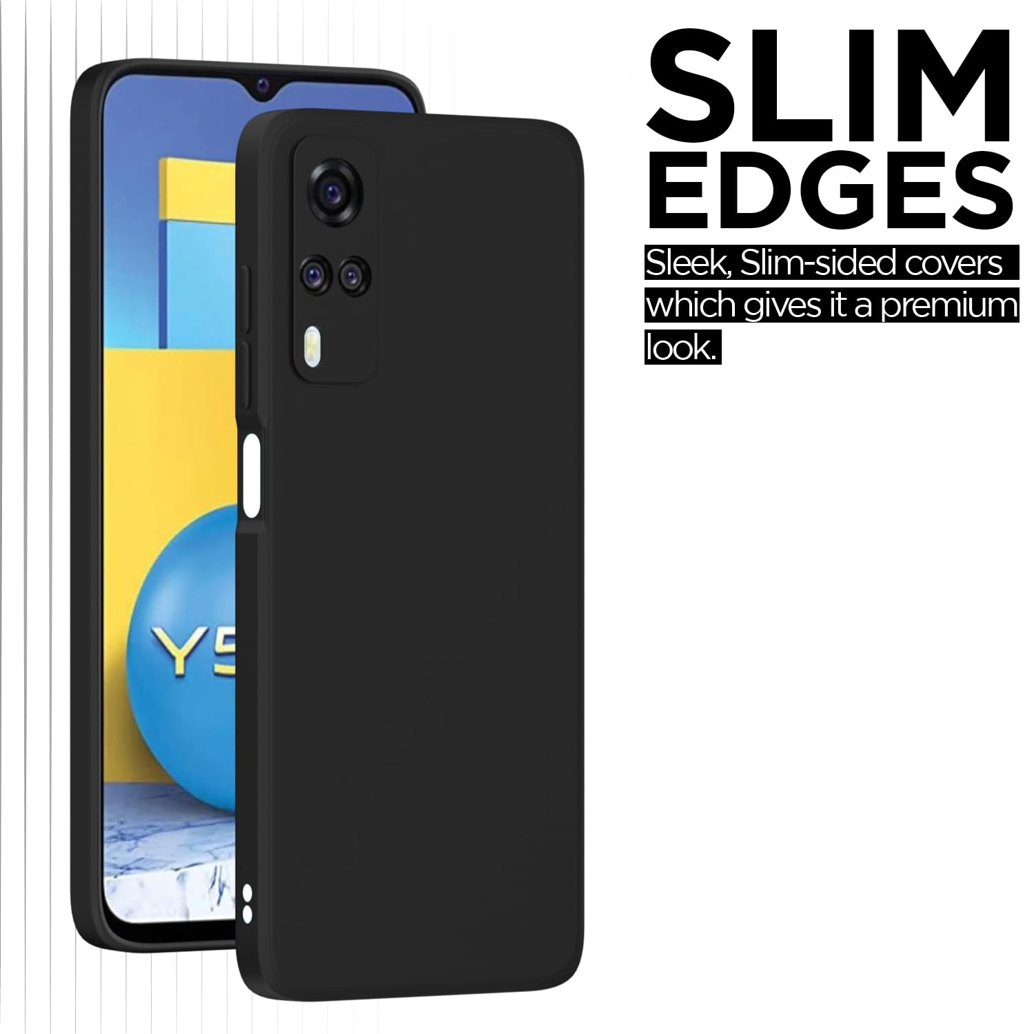 Pikkme Vivo Y31 / Y51A / Y51 / Y51i  Soft Matte Silicone Shockproof Case (Black)