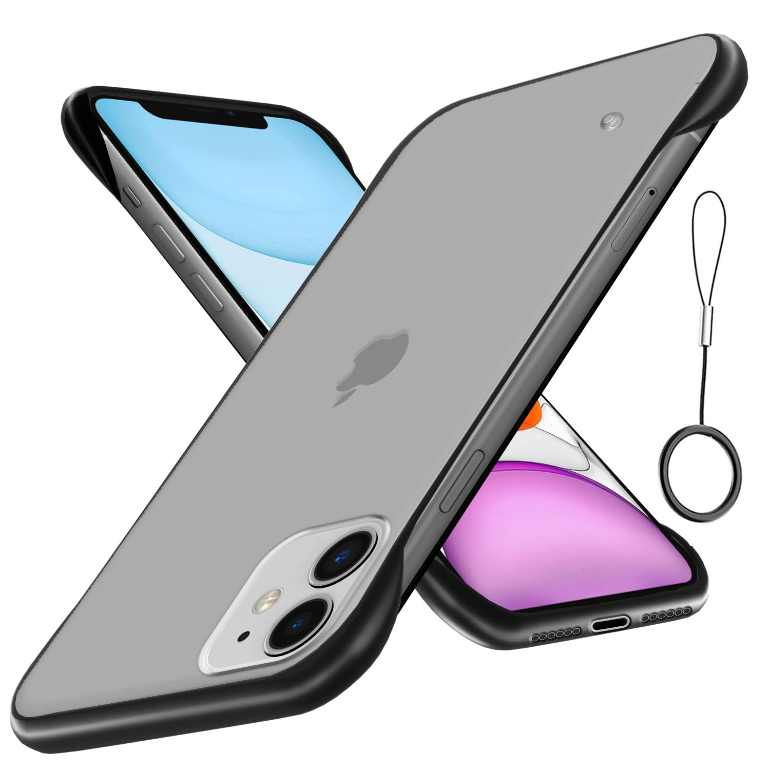 Pikkme iPhone 11 Frameless Back Cover (Black)