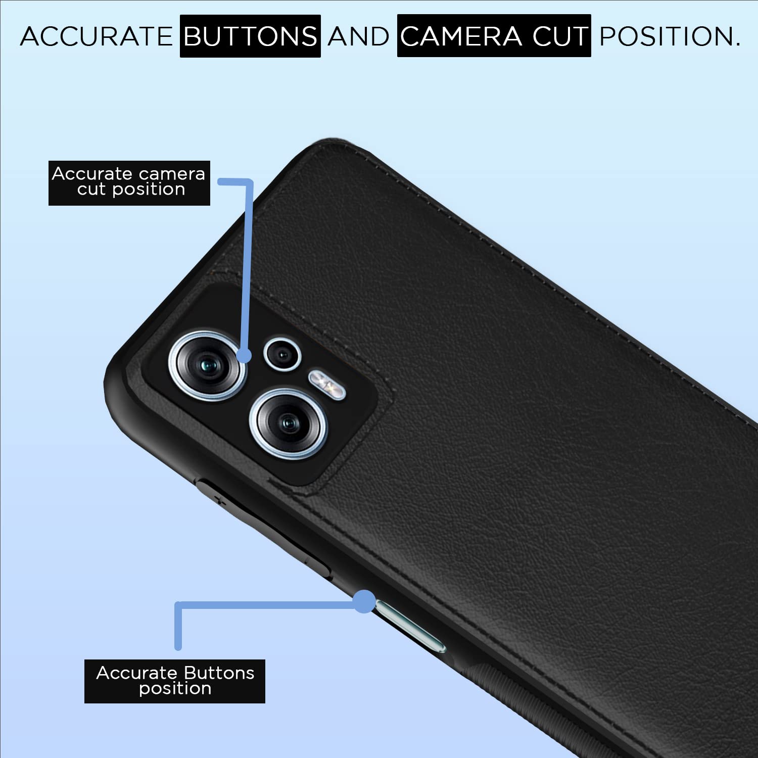 Pikkme black Leather back cover for Redmi K50i – photo 6