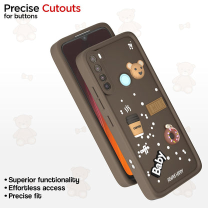 Redmi Note 8/3D Silicone phone cover in brown by Pikkme – photo 6