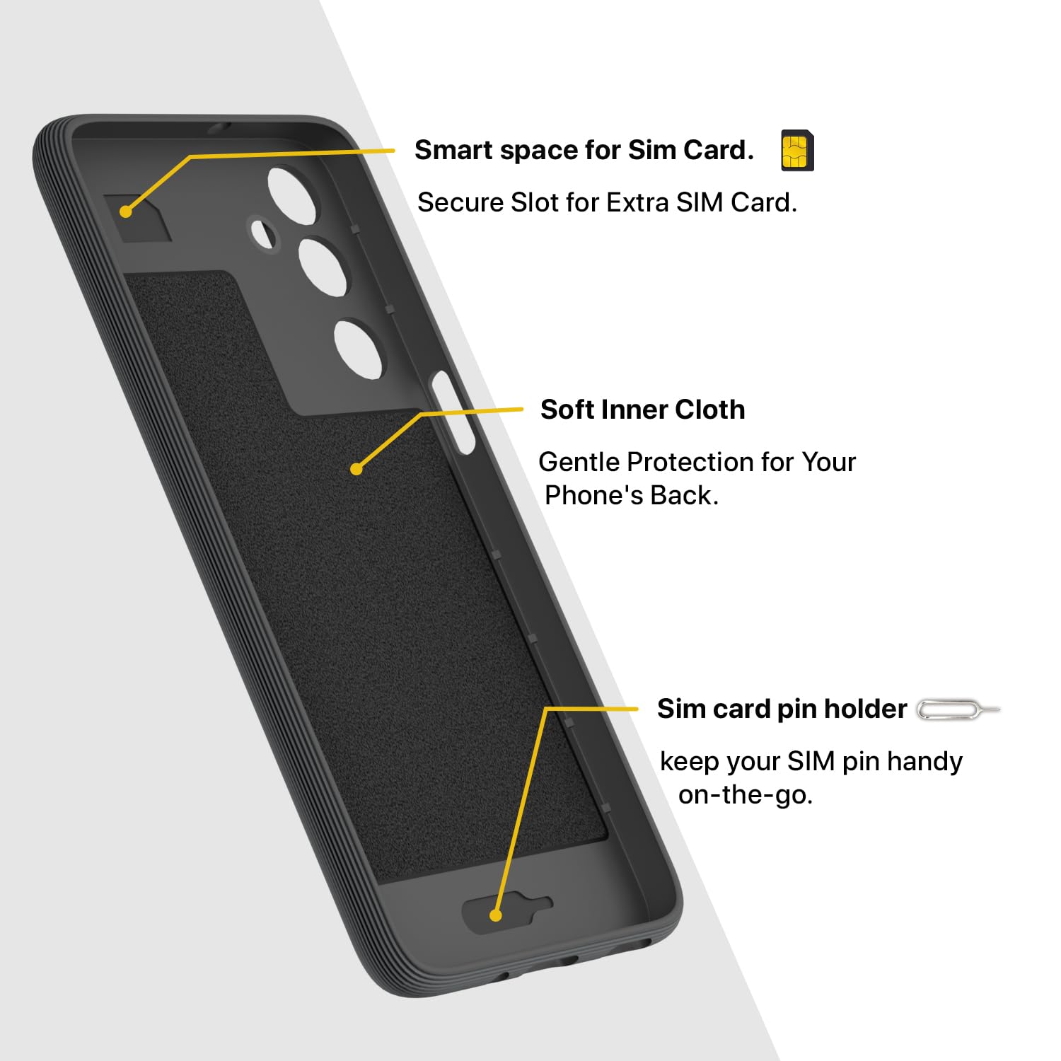 Pikkme Samsung Galaxy M16 5G Gencase Back cover (Grey)
