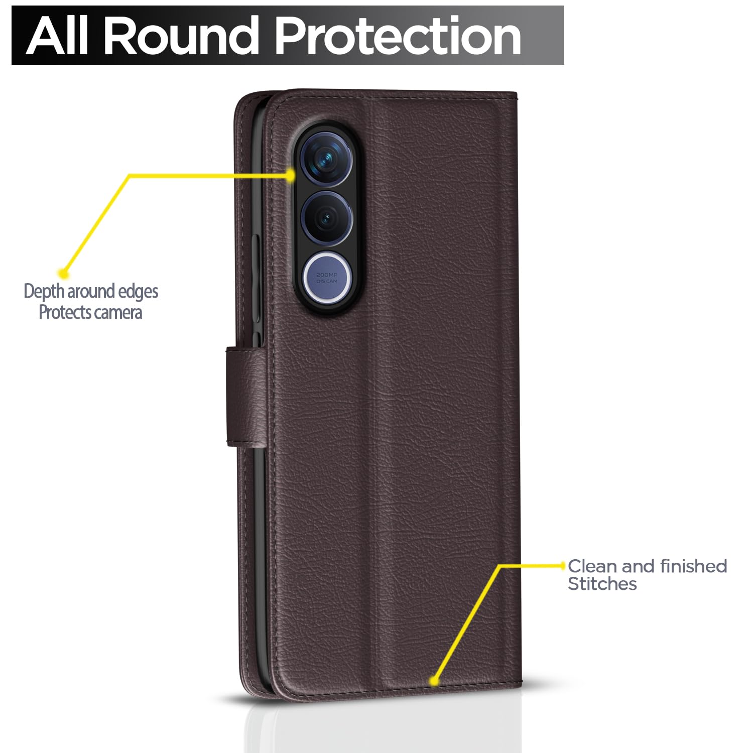 Pikkme coffee flip cover for Vivo V70 FE 5G – photo 4