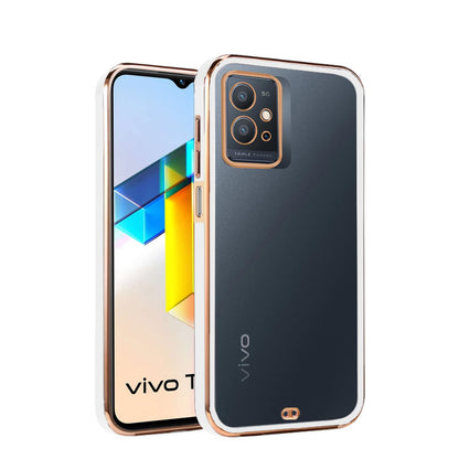 Pikkme white Chrome mobile cover for Vivo T1/Y75/iQOO Z6 5G