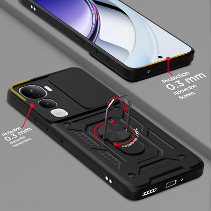 Pikkme Vivo Y400 Pro 5G D10 Tough Armor Back Cover (Black)