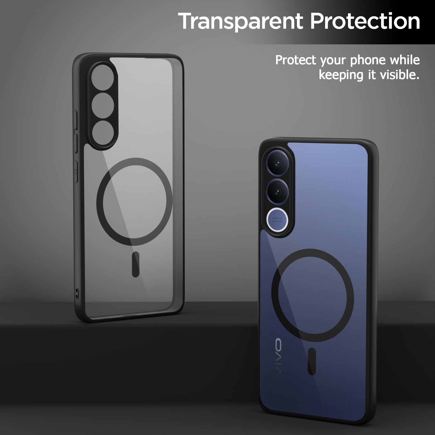 Pikkme Vivo V70 FE 5G black mag-safe mobile cover – photo 3