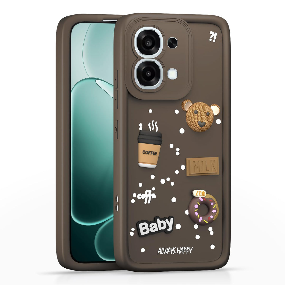Brown mobile back cover for Oppo F31 5G/F33 5G/3D – Pikkme
