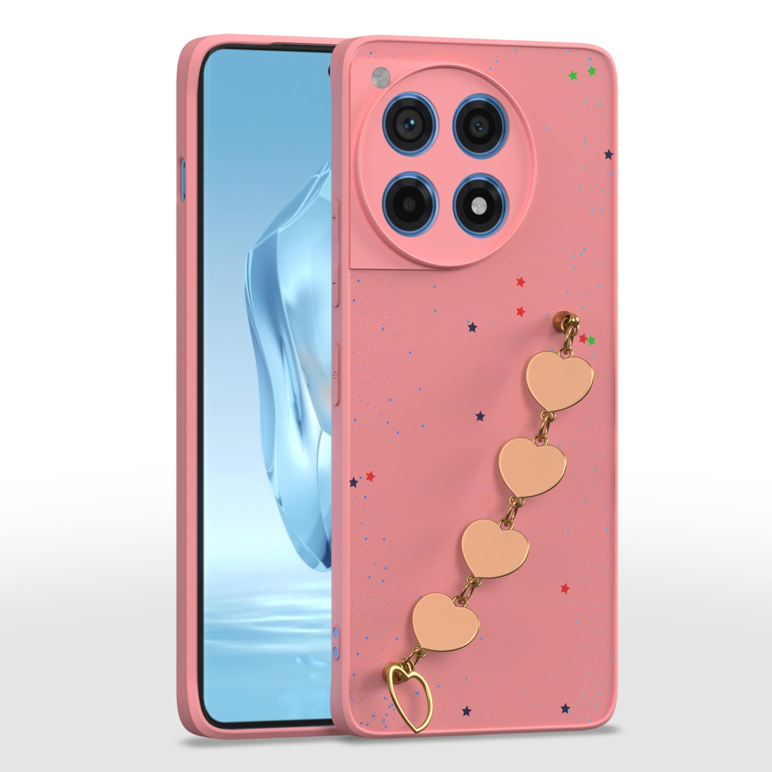 OnePlus 12R 5G Chain phone cover in pink by Pikkme