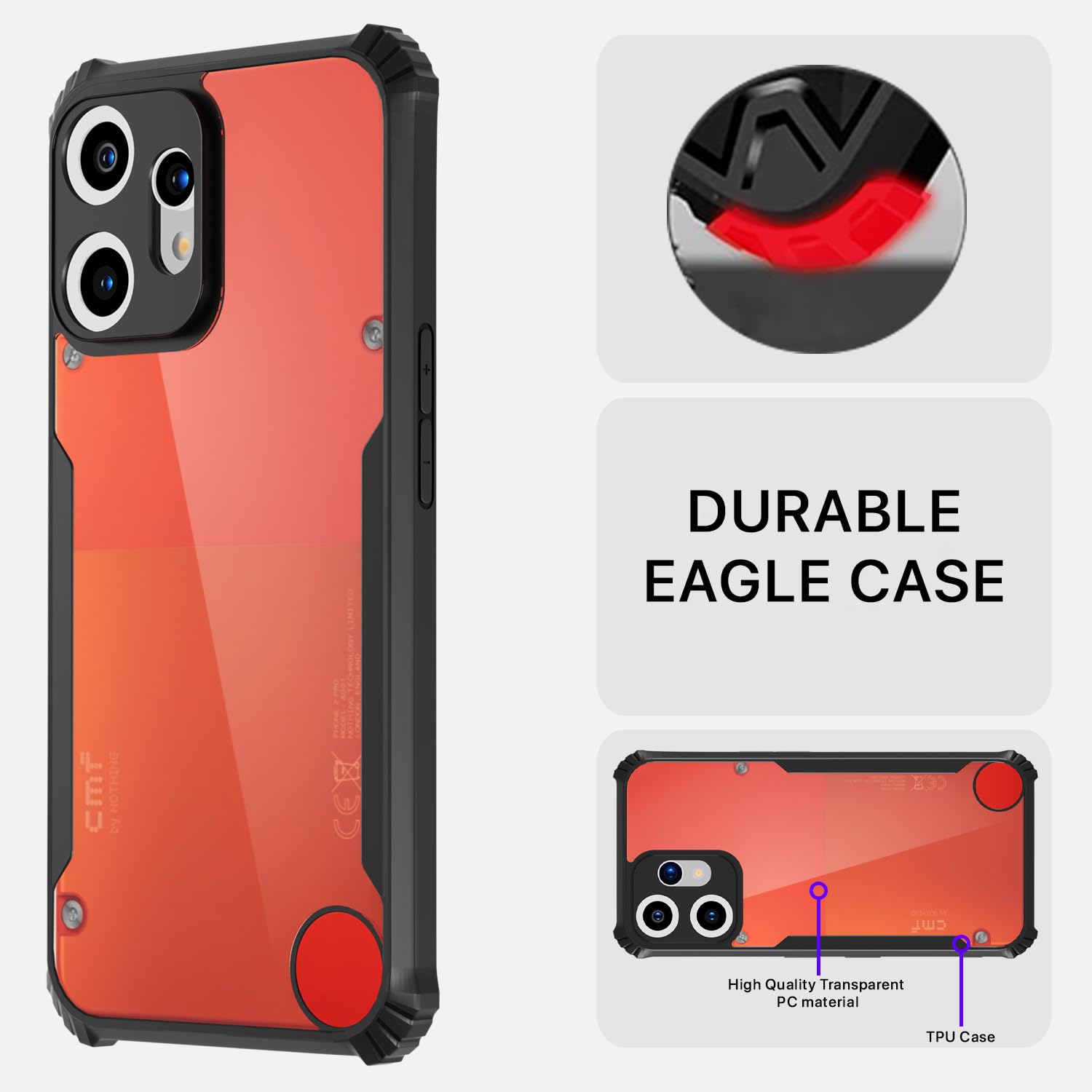 Pikkme CMF Phone 2 Pro 5G Eagle Back Cover (Black)