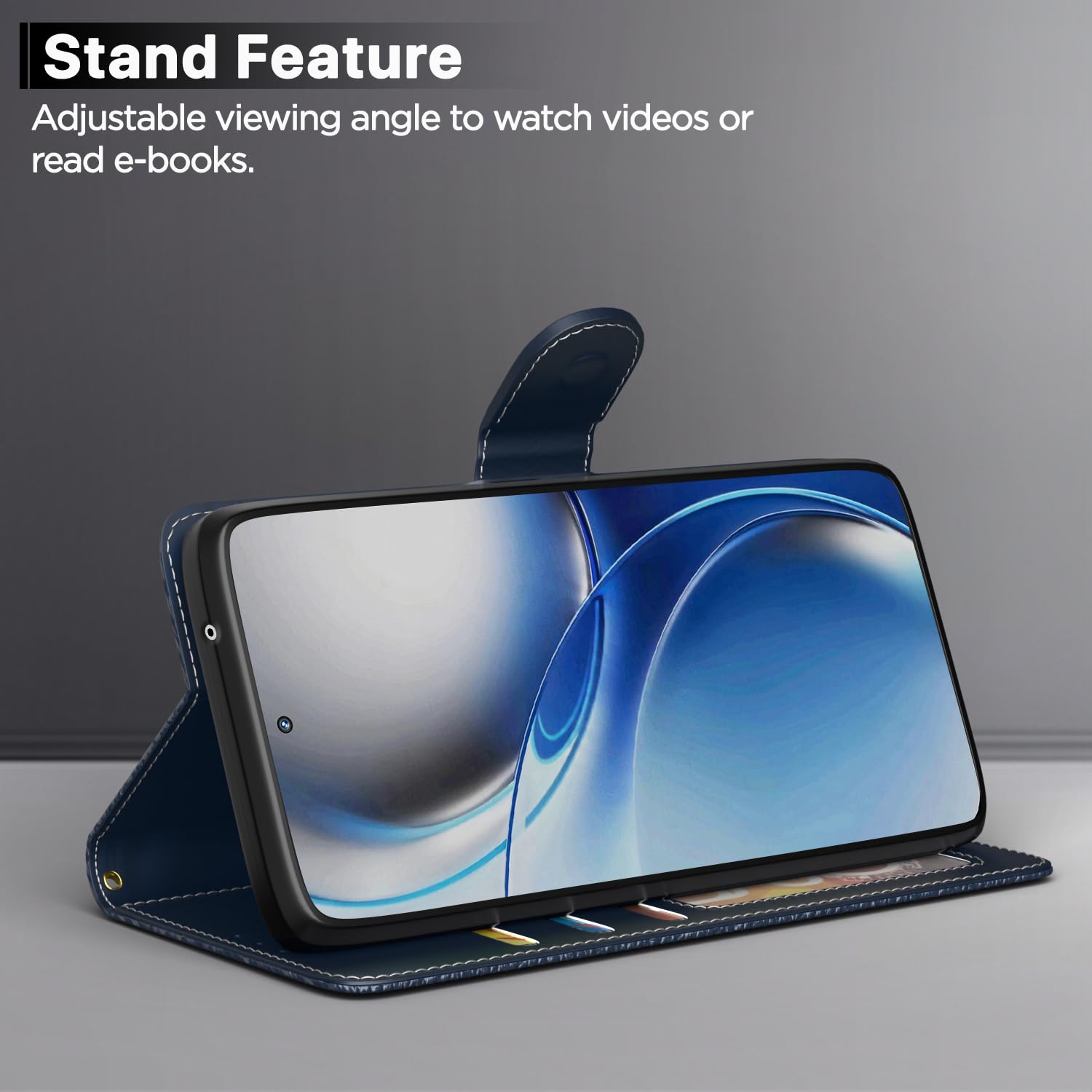 Realme P4R 5G flip case in blue by Pikkme – photo 3
