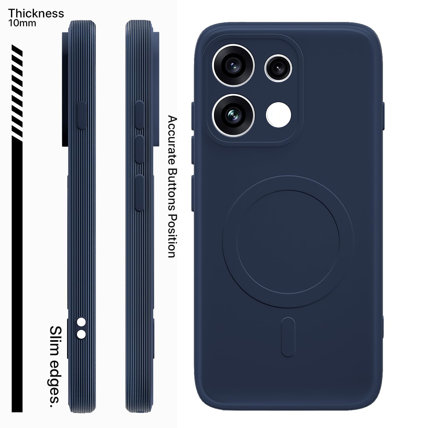 Blue MagSafe mobile back cover for Oppo Reno 16c 5G – Pikkme – photo 3