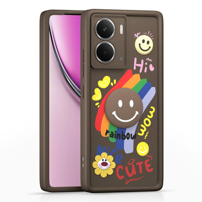 Pikkme brown Soft Silicone back cover for Realme P3 5G