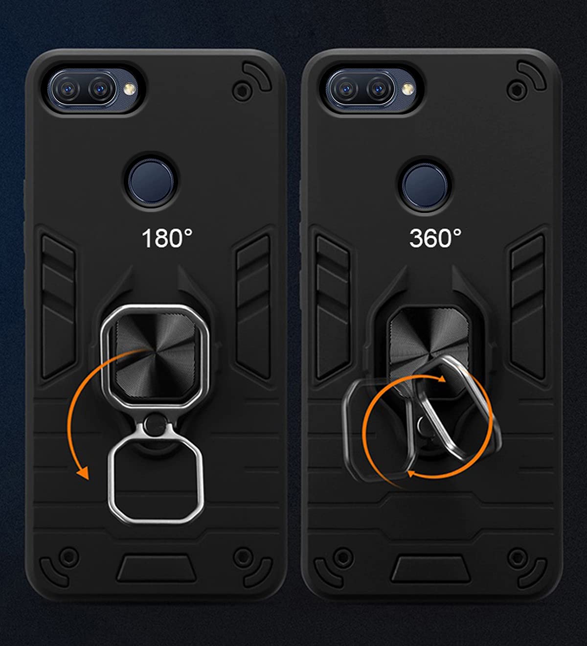 Pikkme black D5 Tough Armor mobile back cover for Oppo A12 – photo 3