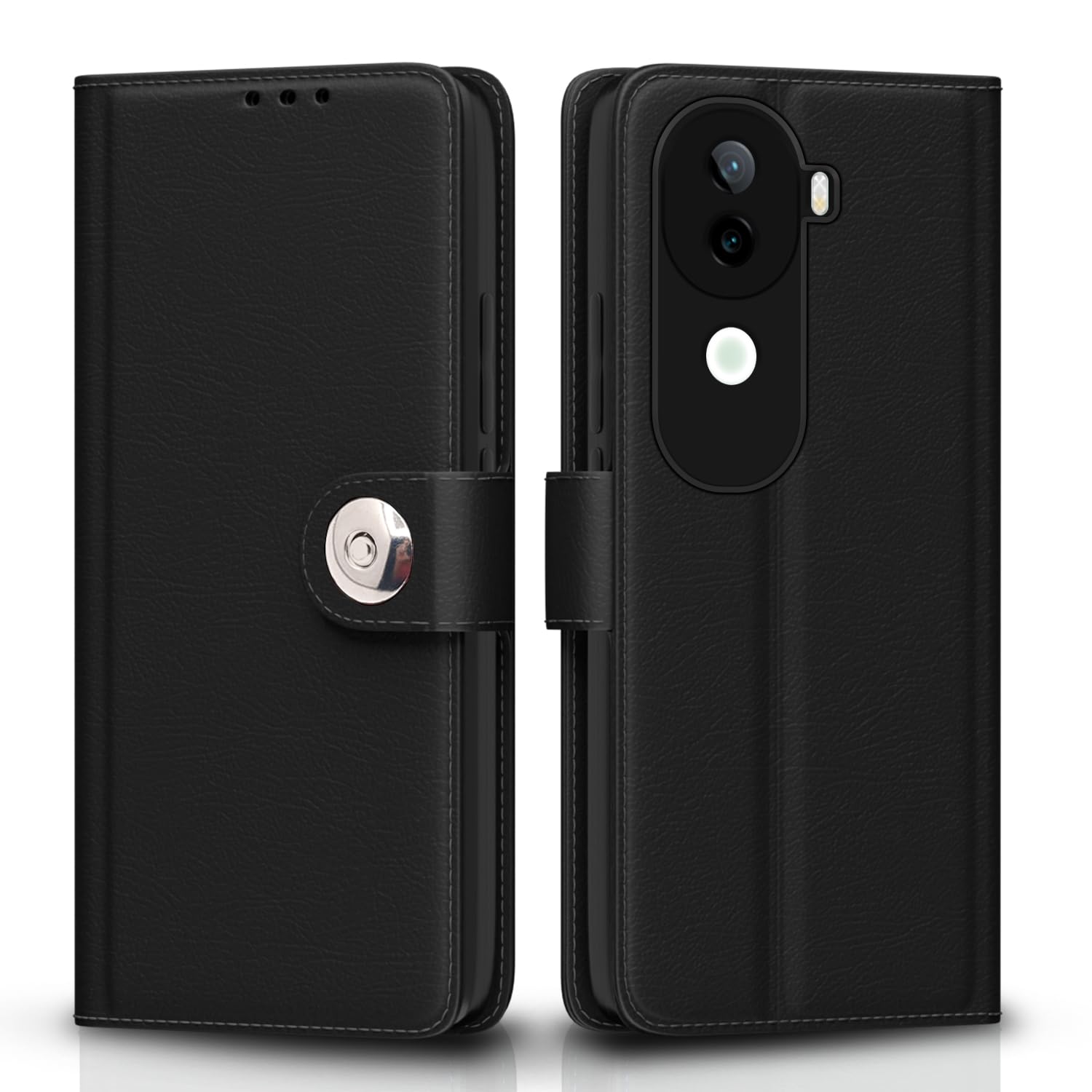 Black mobile flip cover for Vivo V40e/iQOO Z9s 5G – Pikkme