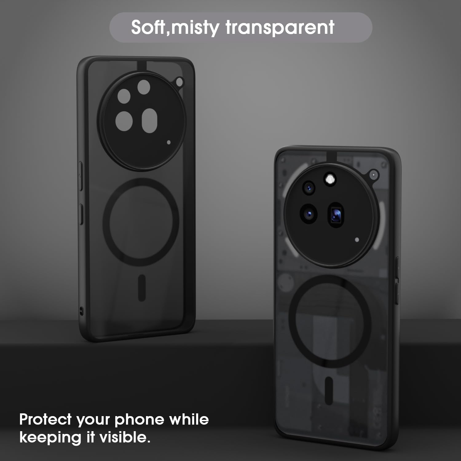 Nothing Phone 3a Pro 5G phone cover in black smoke mag-safe by Pikkme – photo 3