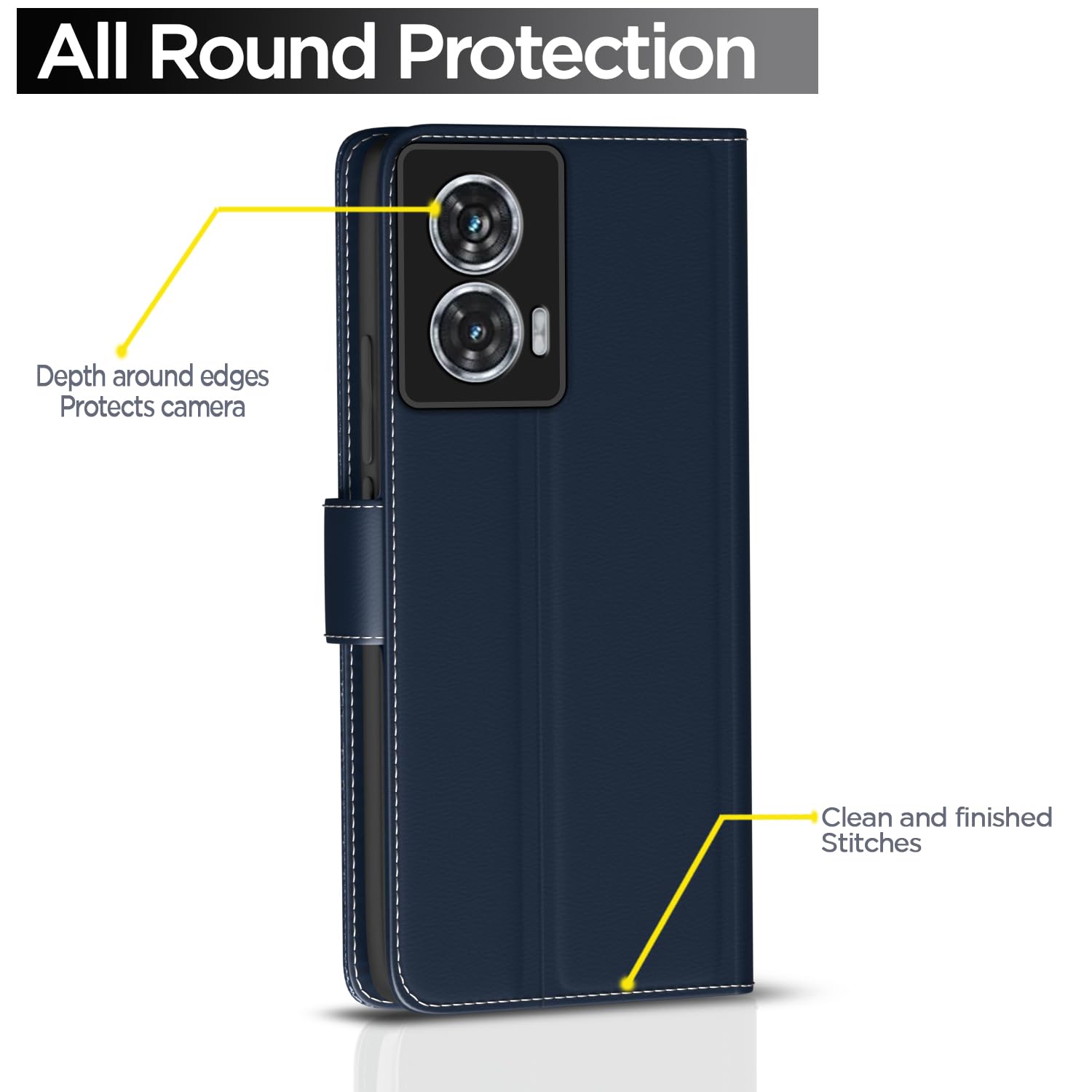 Blue flip cover for Moto Edge 50 Fusion/G96 5G – Pikkme – photo 4