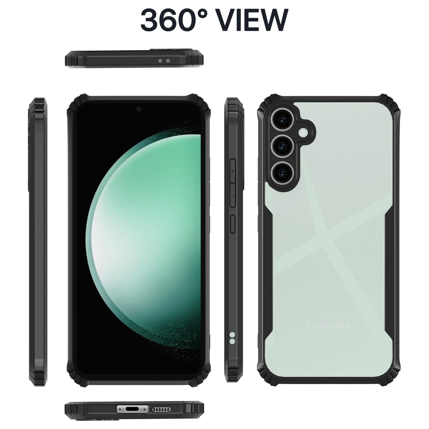 Pikkme black Clear phone cover for Samsung S24 FE 5G – photo 2
