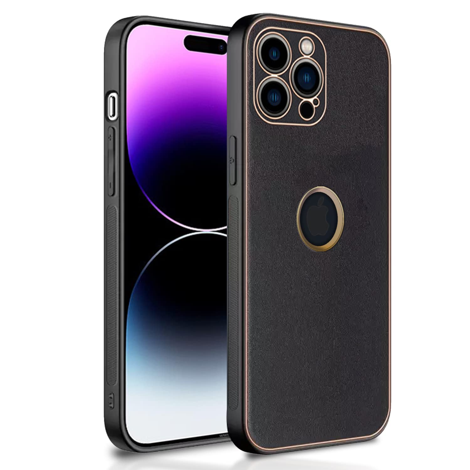 iPhone 14 Pro Chrome mobile back cover in black by Pikkme