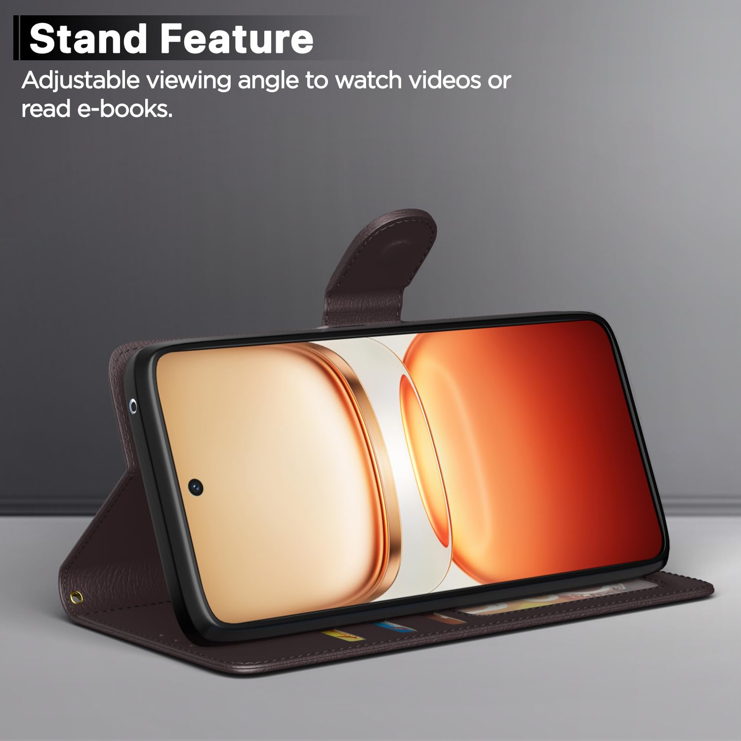 Vivo T4/iQOO Z10 5G Wallet flip case in coffee by Pikkme – photo 3