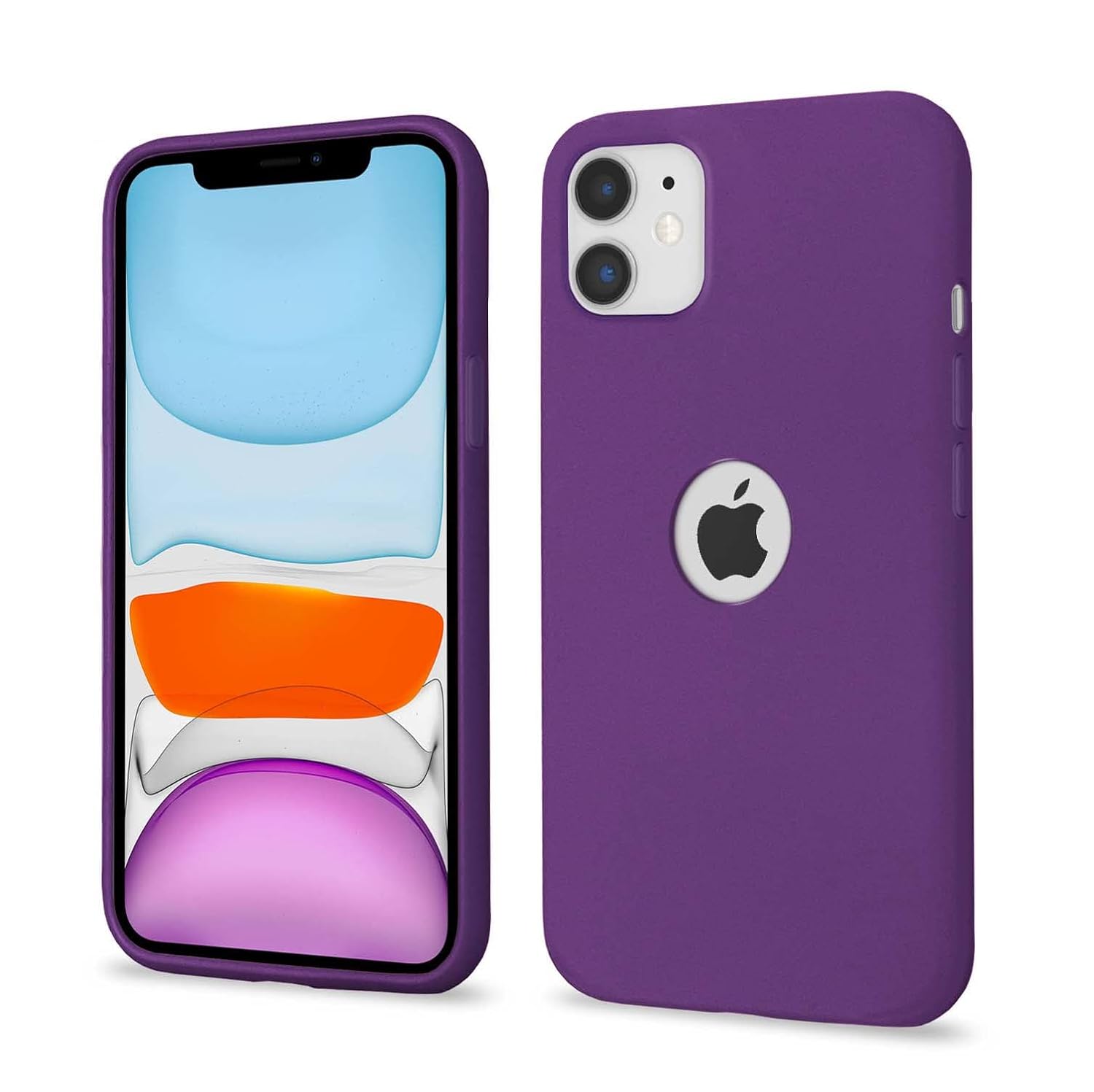 Pikkme iPhone 11 Super Soft Silicone Back Cover (Dark Purple)