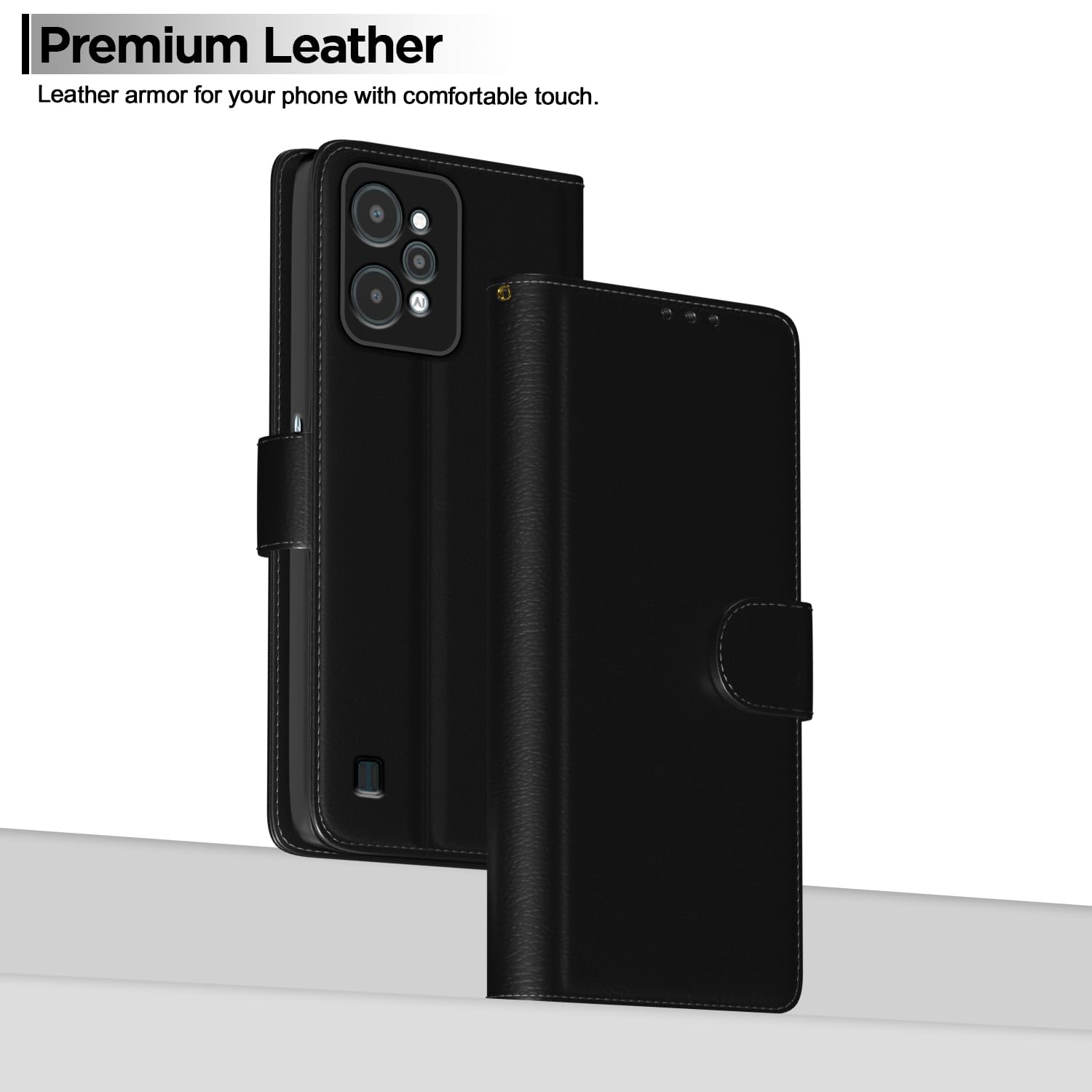 Pikkme black wallet flip cover for Realme C31 – photo 2