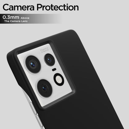 Pikkme Moto Edge 50 Pro 5G SideCut Soft Matte Silicone Back Cover (Black)