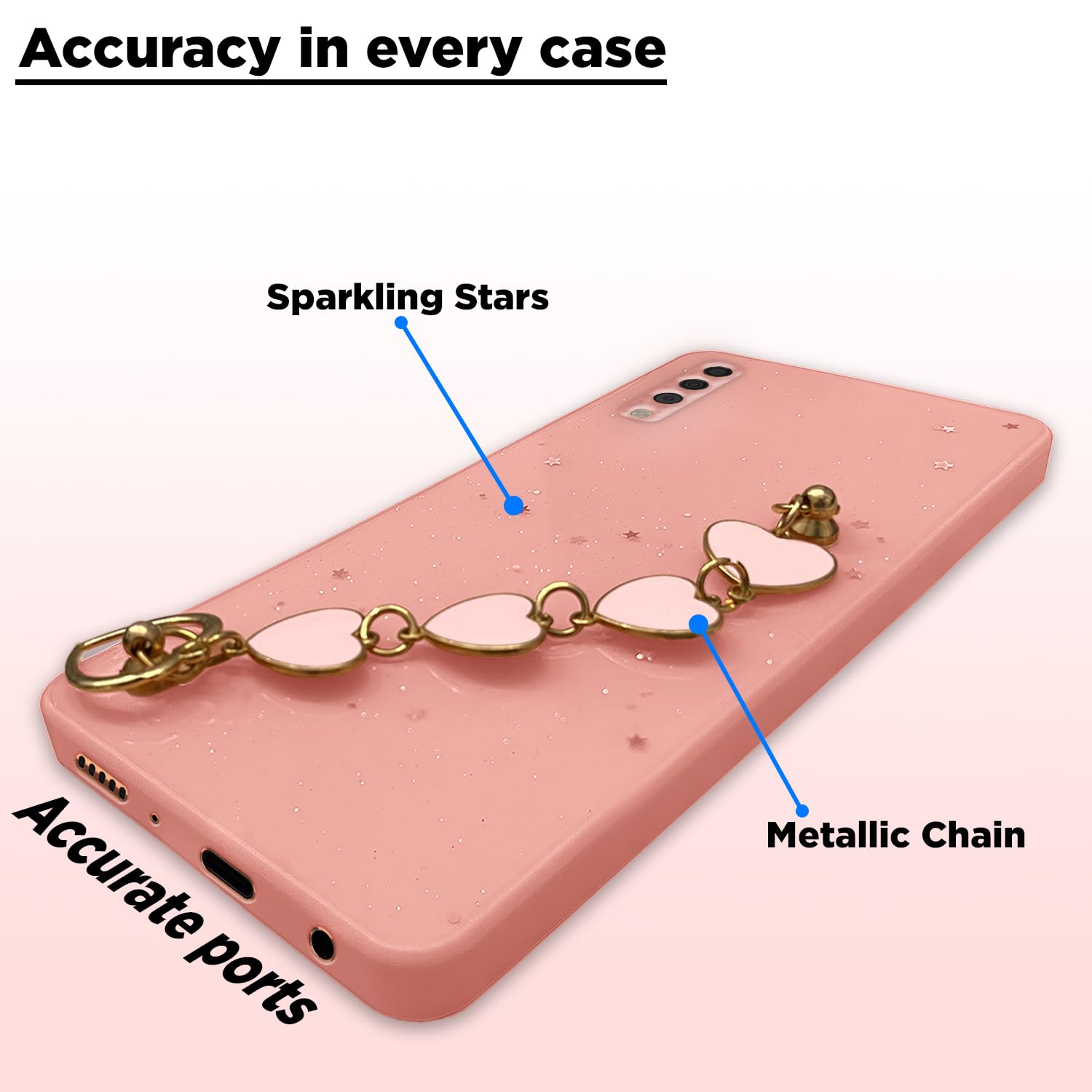 Pikkme Samsung A70/A70s Chain pink back cover – photo 4