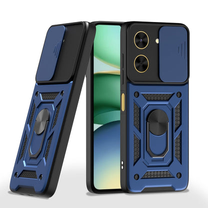 Pikkme Poco C71 D10 Tough Armor Back Cover  - Blue