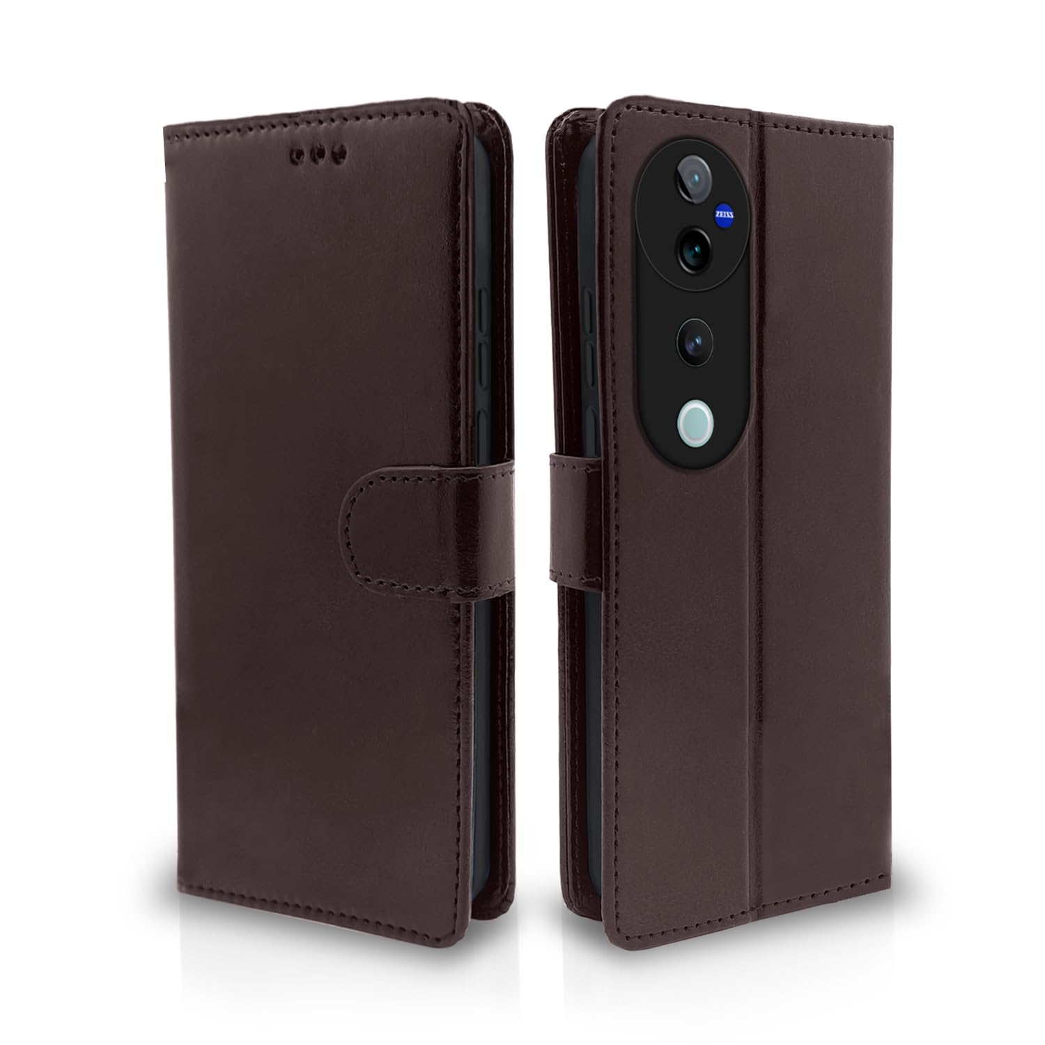 Pikkme Vivo V40/V40 Pro/T3 Ultra 5G Wallet coffee flip cover