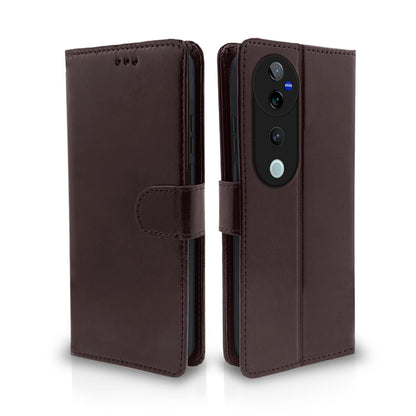 Pikkme Vivo V40/V40 Pro/T3 Ultra 5G Wallet coffee flip cover