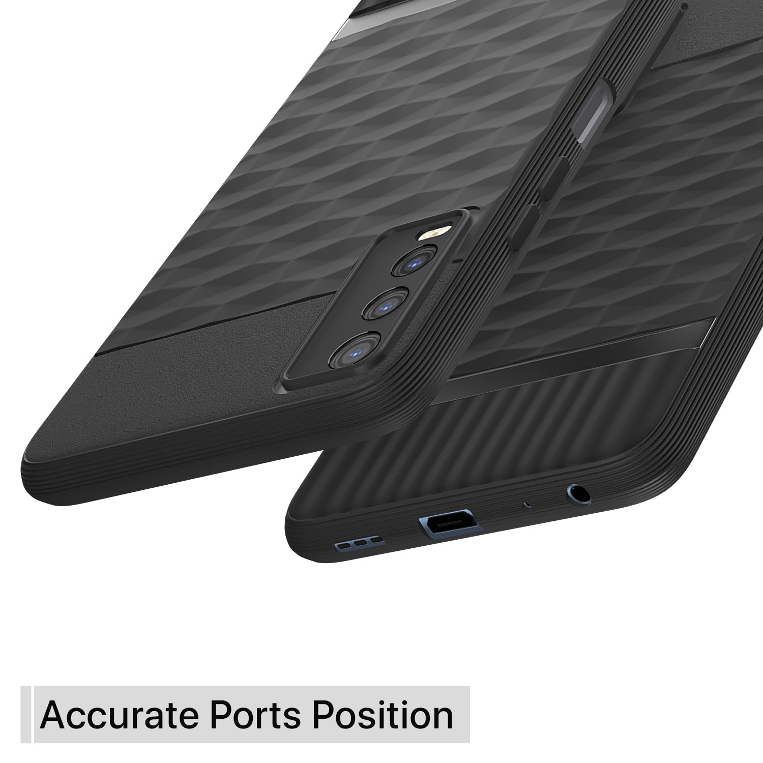 Pikkme Vivo Y12s / Y20 / Y20i / Y20G  Gencase Back Cover (Black)